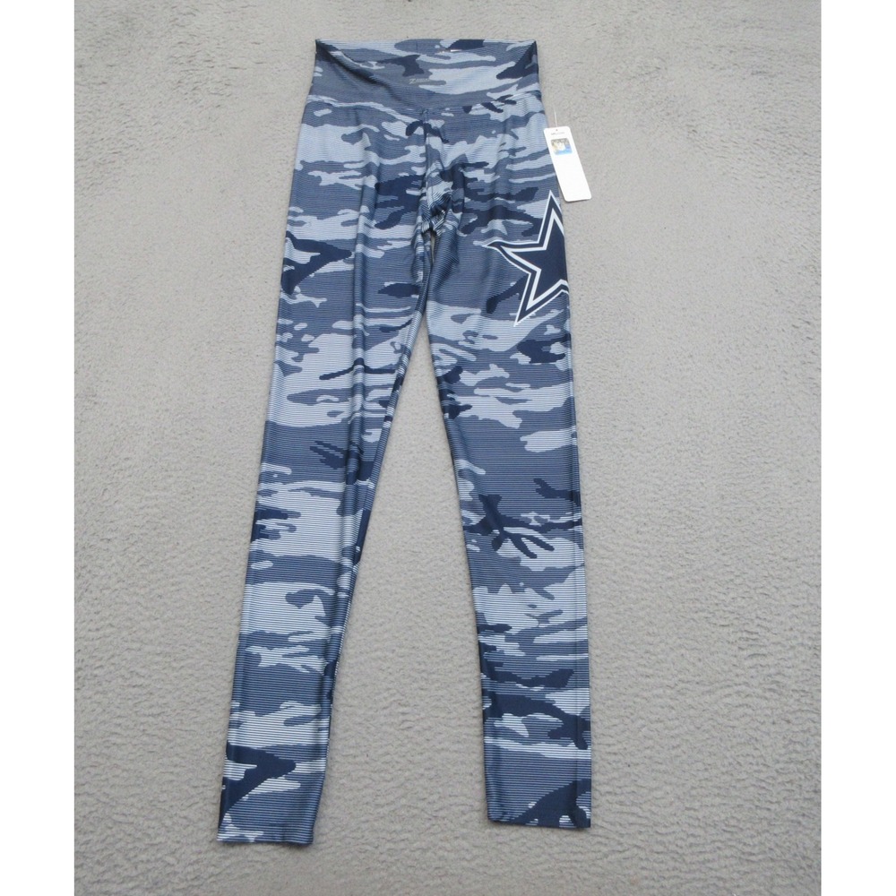 Dallas Cowboys Leggings Womens M Blue NFL Football Zubaz Camo High Rise Game Day